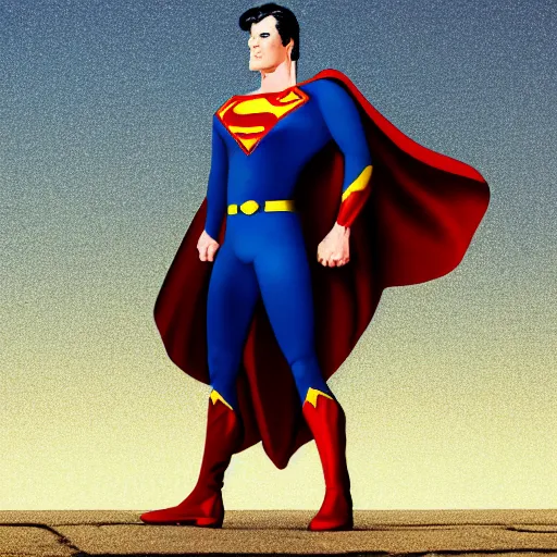 Image similar to superman is satan. detailed. photorealistic