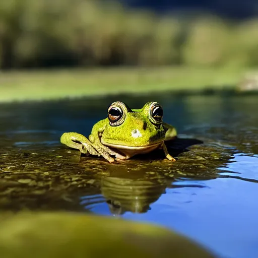 Prompt: a portrait of a 🐸 in a scenic environment by marina abramovic