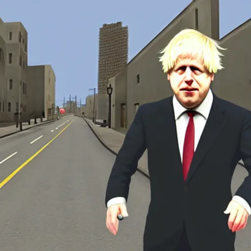 Prompt: a picture of boris johnson in the style of gta san andreas