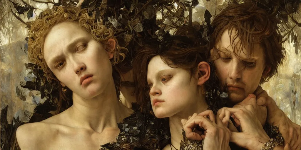 Prompt: masterpiece diatribe hubris salve Reginae, masterpiece by Edgar Maxence and Caravaggio and Michael Whelan and Caravaggio artistic, intricate drawing, hidden, realistic fantasy, extremely detailed and beautiful aesthetic runic face, establishing shot, 8k resolution, dramatic lighting