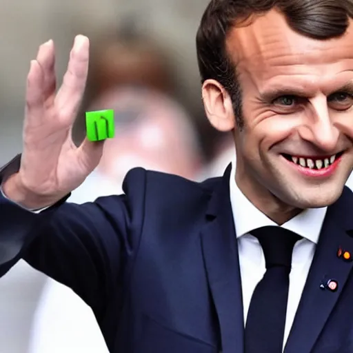 Prompt: Emmanuel Macron as The Joker