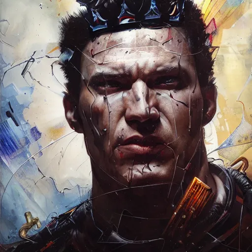 Prompt: king von as the punisher by android jones and greg rutkowski in a marvel comic style, oil on canvas, 8k