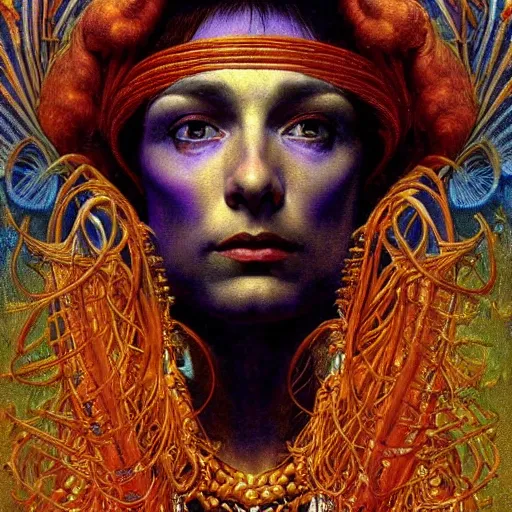 Prompt: baroque portrait of an art deco shaman, reflective detailed textures, highly detailed fantasy science fiction painting by annie swynnerton and jean delville and moebius, norman rockwell and maxfield parrish. rich colors, high contrast. artstation