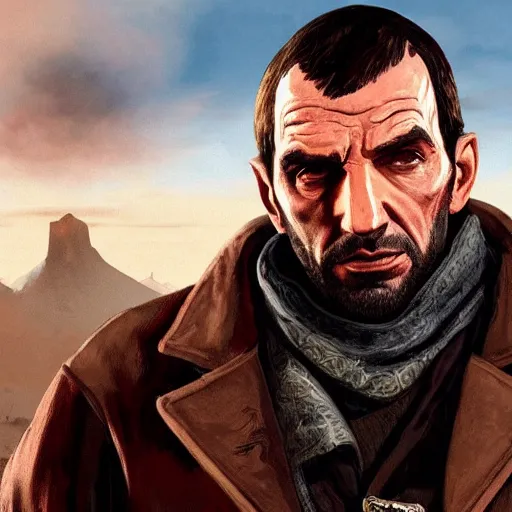 Prompt: Niko Bellic in red dead redemption 2 4K quality