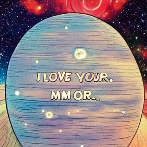 Image similar to i love you more than space