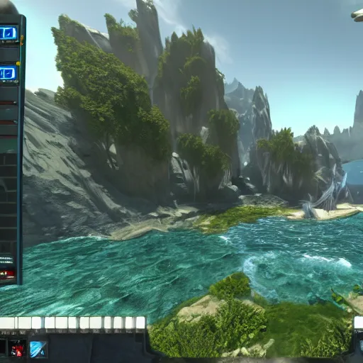 Image similar to unreal tournament, subnautica screenshot, warframe