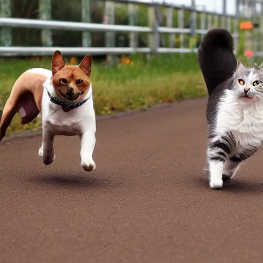 Image similar to cats and dogs race