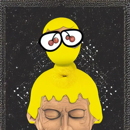 Image similar to a lemon man, digital art
