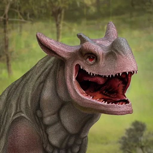 Image similar to stegoceras, mouse face teeth ears, photo realistic, epic pose