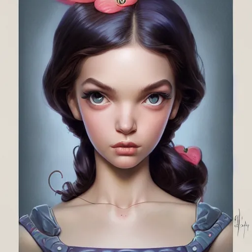 Image similar to Lofi portrait Pixar style by Stanley Artgerm and Joe Fenton and Tom Bagshaw