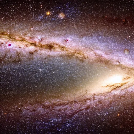 Image similar to Milky Way galaxy as seen from above it, NASA true color photograph