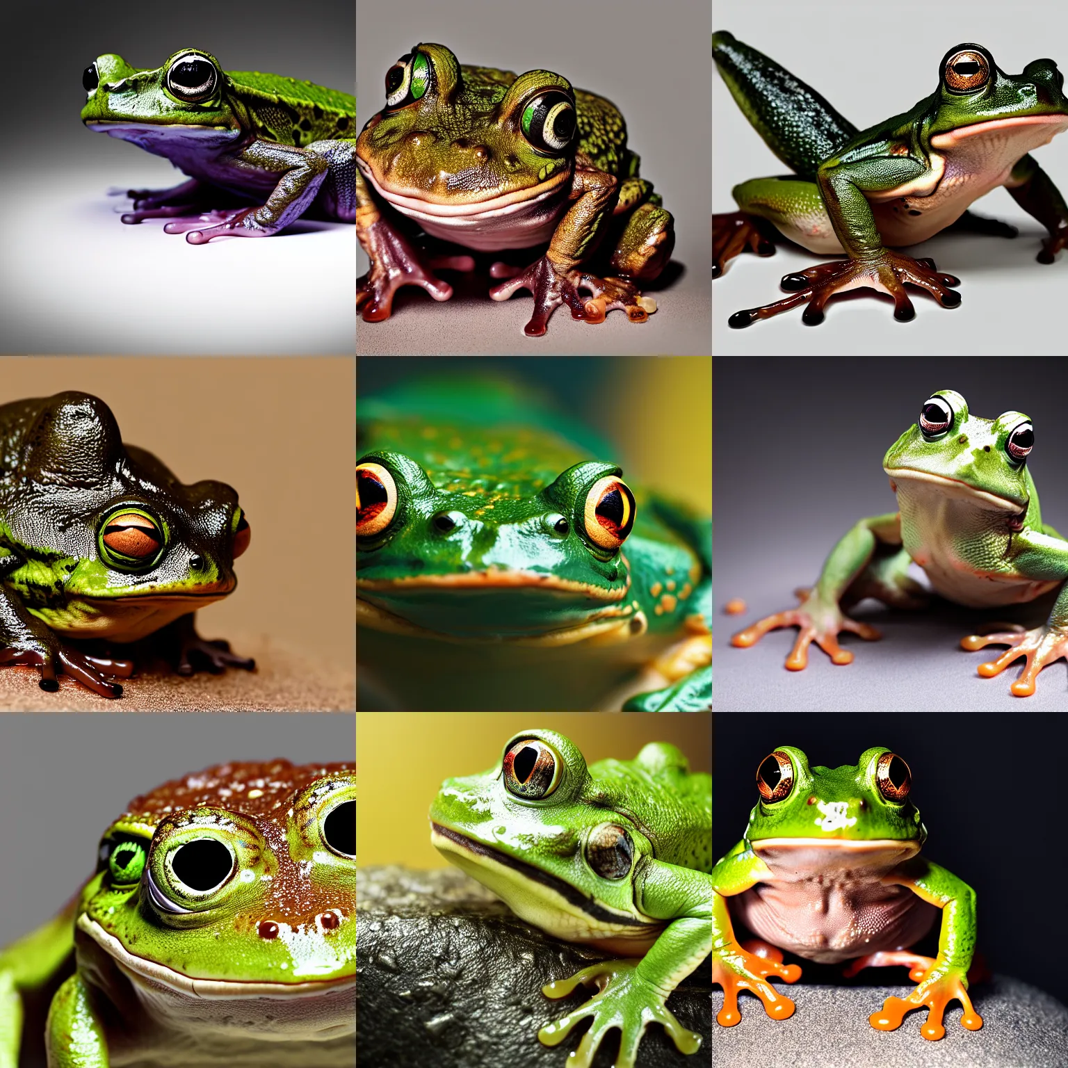Prompt: professional studio photo of demon frog, macro photography, national - geographic, artstation