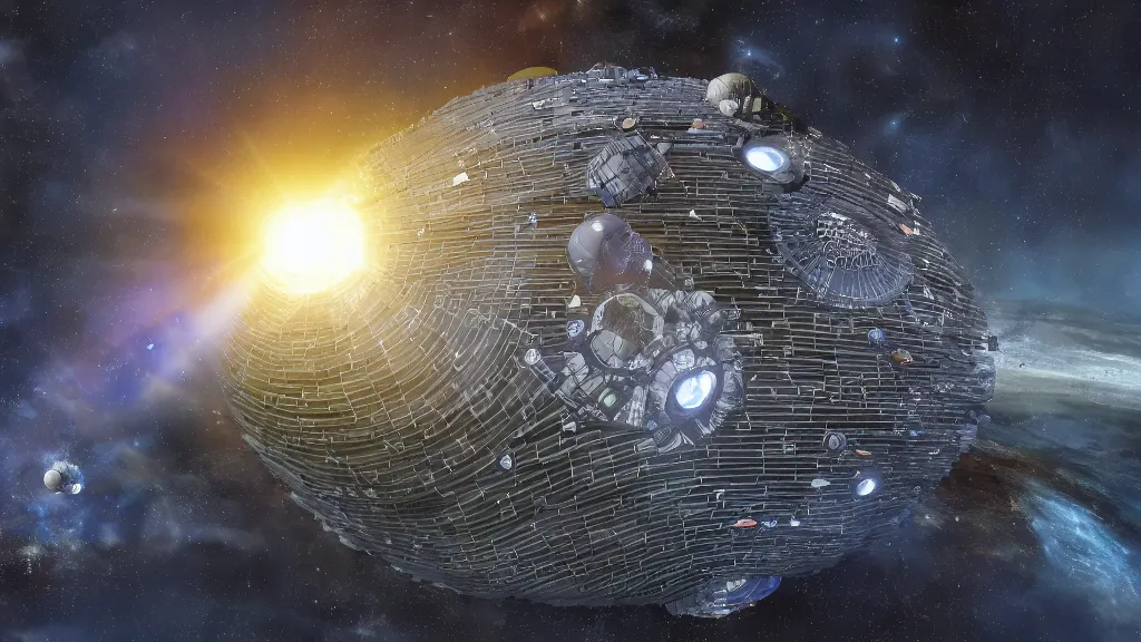 Prompt: dyson sphere space technological technology. julian faylona