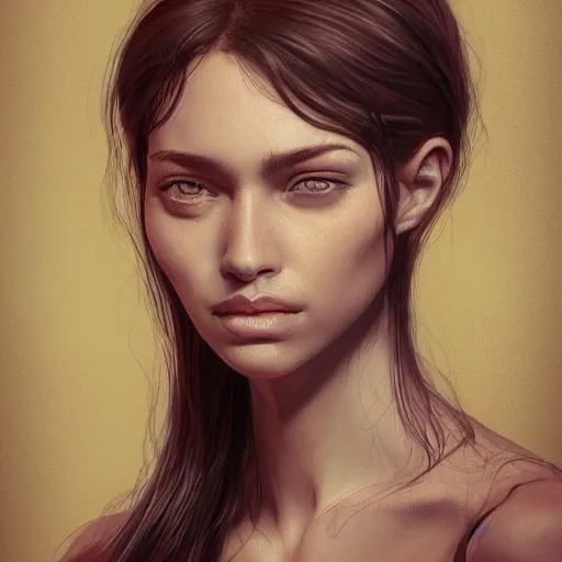 Prompt: portrait of a woman, by dana ulama, highly detailed, featured on artstation