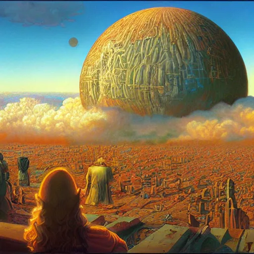 Prompt: the end of the world, by tim hildebrandt