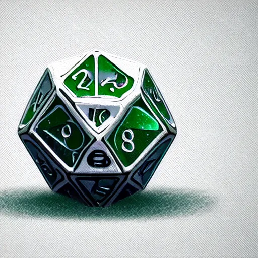 Image similar to a twenty sided die made from water exploding, simple shape, vector, illustrator, clean, concept art, perfect straight lines, extremely detailed, unreal engine render