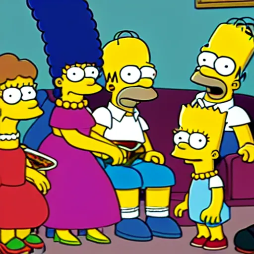 Image similar to the simpsons watching the simpsons watching the simpsons watching the simpsons