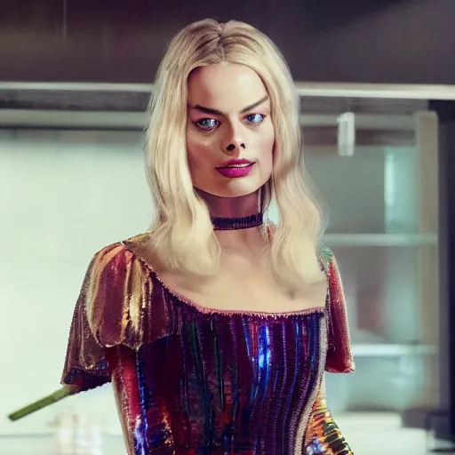 Image similar to margot robbie as a bottle full of liquid margot