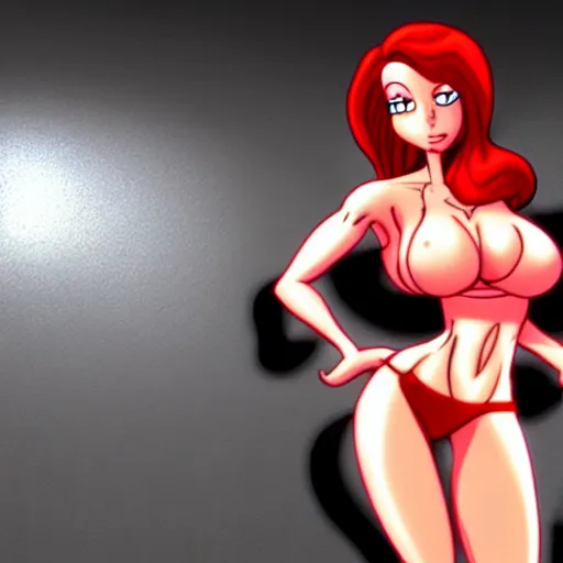 Image similar to jessica rabbit working out in a fintess gym, hd, anime, detailed