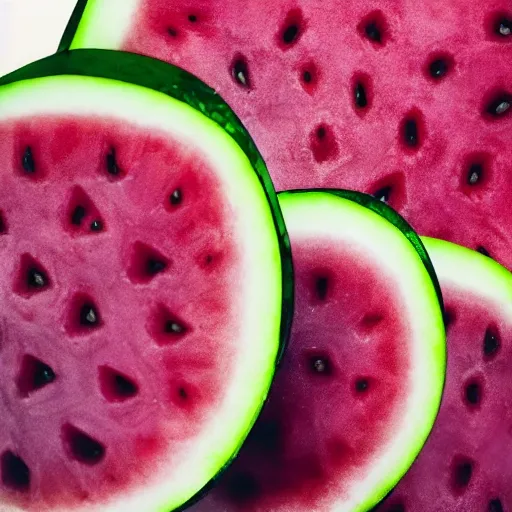 Image similar to close up high resolution photo of purple watermelon, very tasty, food photography, instagram, trending