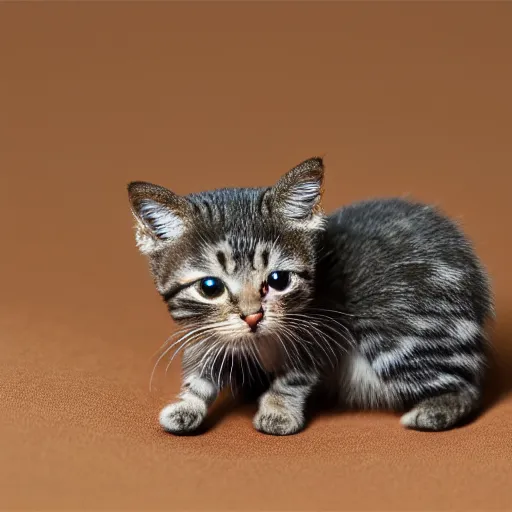 Prompt: award winning photo of the worlds smallest cat , 4k