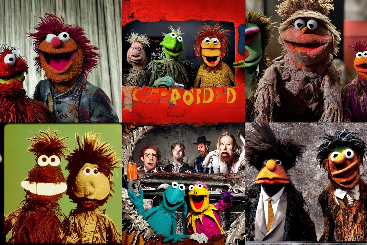 Prompt: corroded muppets, cinematic