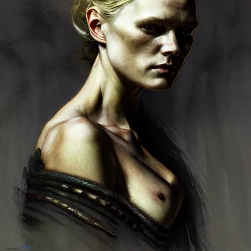 Image similar to symmetry!! portrait of a silhouette of a viking woman in the world of andrew wyeth, horror, fashion, dark!! intricate, elegant, highly detailed, digital painting, artstation, concept art, smooth, sharp focus, illustration, art by artgerm and greg rutkowski and alphonse mucha