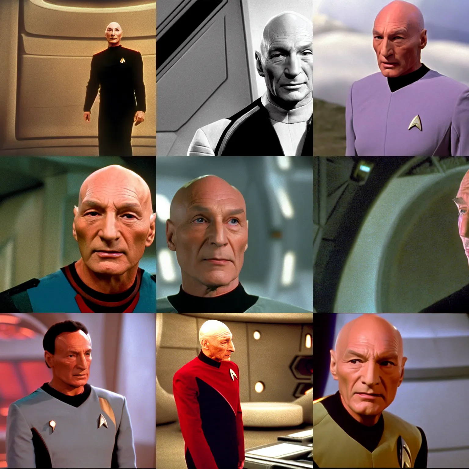 Prompt: Picard in Star Trek Deep Space Nine (1994)