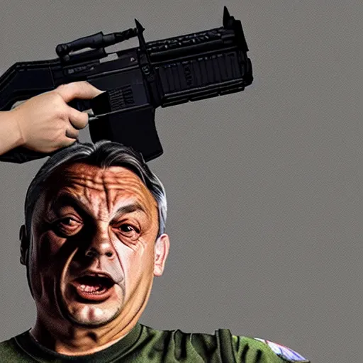 Image similar to Viktor Orban as a Counter-Terrorist in CSGO