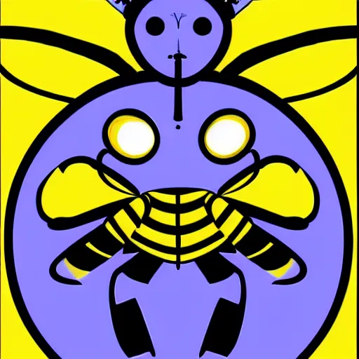 Prompt: robotic Bee in pop art style