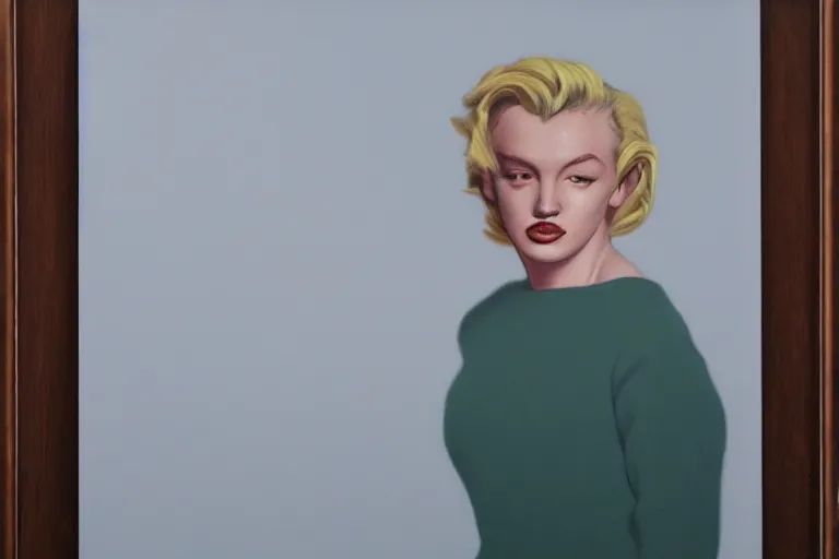 Image similar to portrait of merlyn monroe artwork by tim eitel