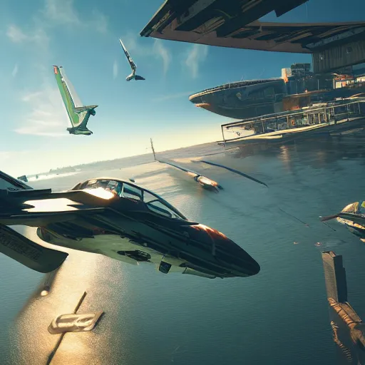 Image similar to microsoft flight simulator for cyberpunk 2077.