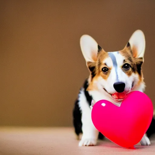 a corgi with a heart shaped balloon, very detailed, | Stable Diffusion ...