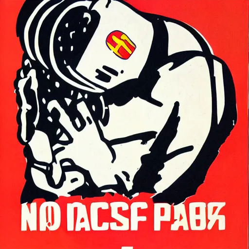 Prompt: no face no case soviet propaganda