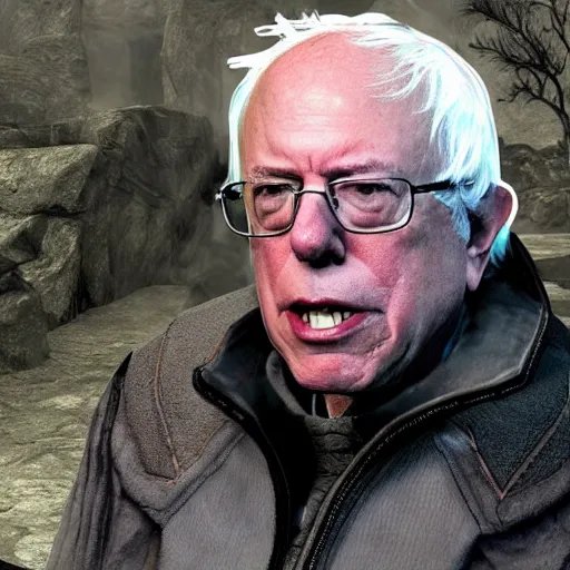 Image similar to Bernie Sanders in Skyrim