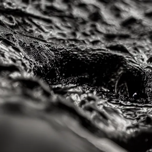 Image similar to mysterious black slime, black gooey liquid leaking out of crashed cargo ship, apocalyptic, ruined, 8 5 mm f / 1. 4