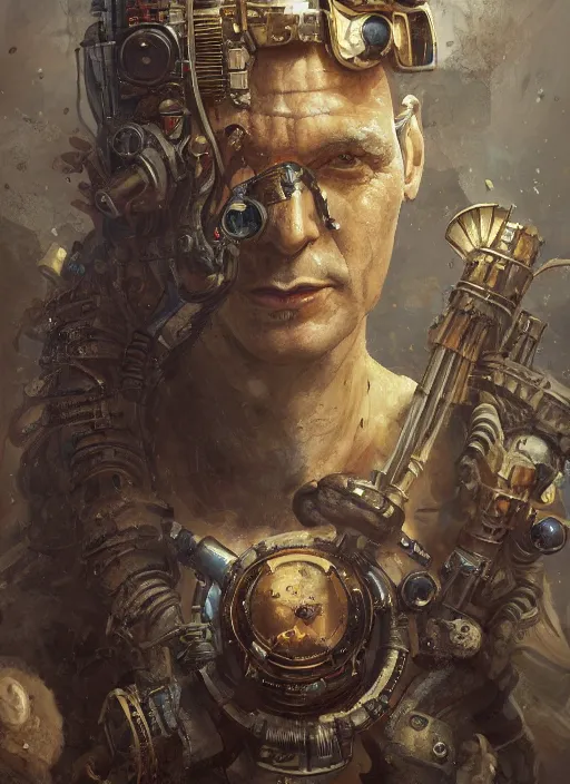 Image similar to high intricate painting of the sandman, dieselpunk, full shot, neil gaiman, maria panfilova, andrea savchenko, mike kime, ludovic plouffe, qi sheng luo, oliver cook, julian calle, eddie mendoza, trending on artstation