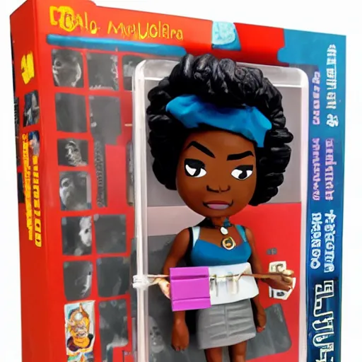 Image similar to maya angelou inventing calculus, stop motion vinyl action figure, plastic, toy, butcher billy style