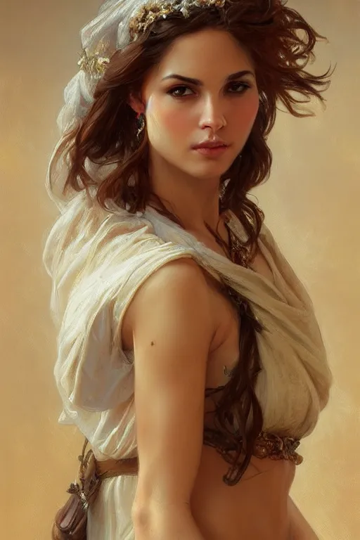 Image similar to beautiful woman greek dressed not, detailed, 8 k, trending on artstation, smooth, sharp focus artwork by mark arian, artgerm, mark keathley, greg rutkowski and alphonse mucha