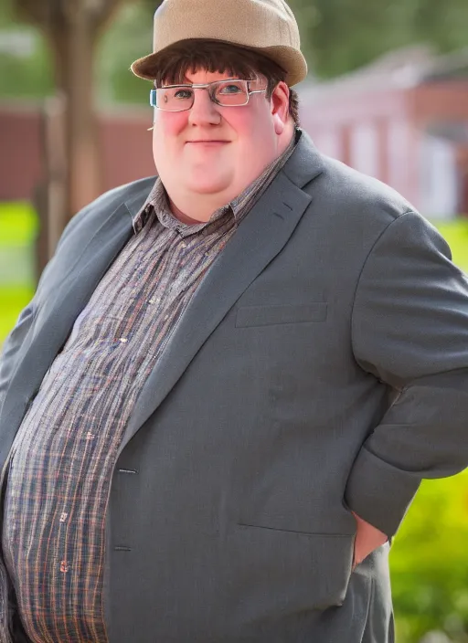 Image similar to portrait photo still of real life peter griffin, 8 k, 8 5 mm, f. 1 4