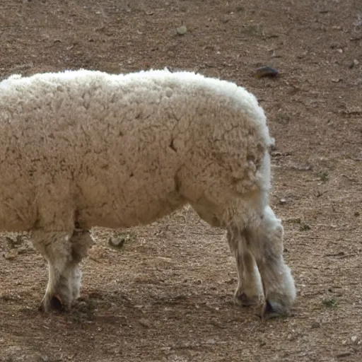 Image similar to lamb and goat fused as one