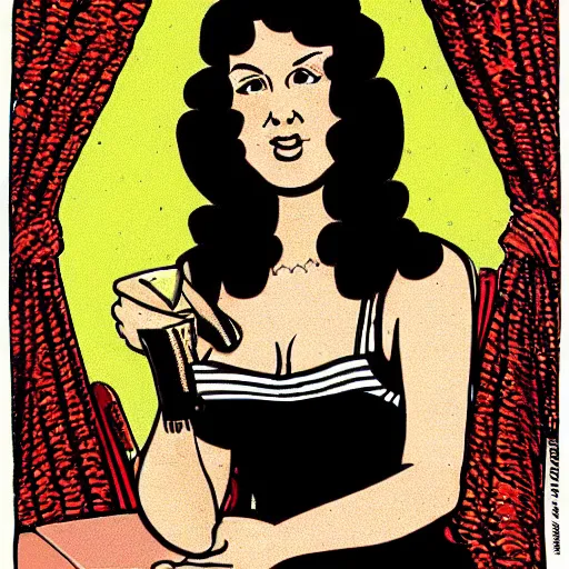 Prompt: a portrait illustration of Carol Brunette drawn by ROBERT CRUMB