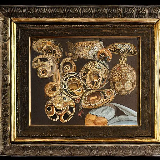 Prompt: detailed painting of a living pod architecture, filigree ornaments, davinci