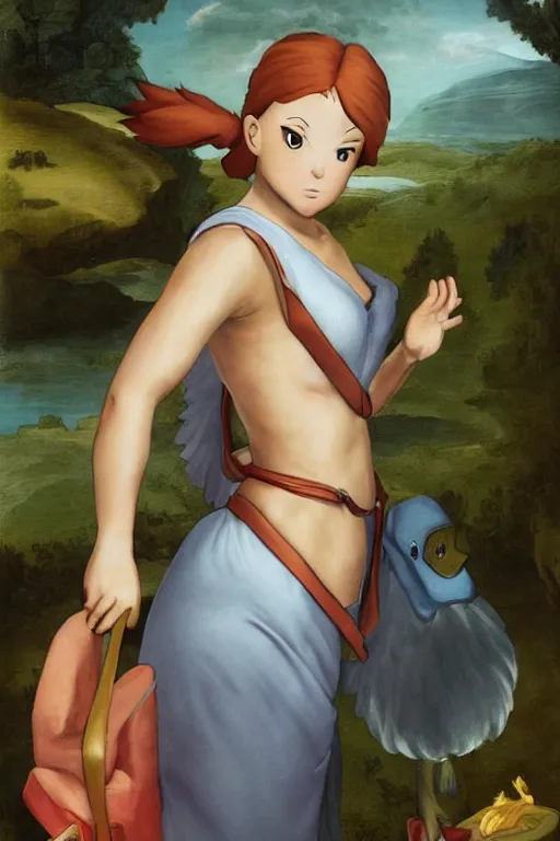 Image similar to a portrait from misty from pokemon, renaissance painting