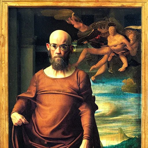 Prompt: michael stipe renaissance painting