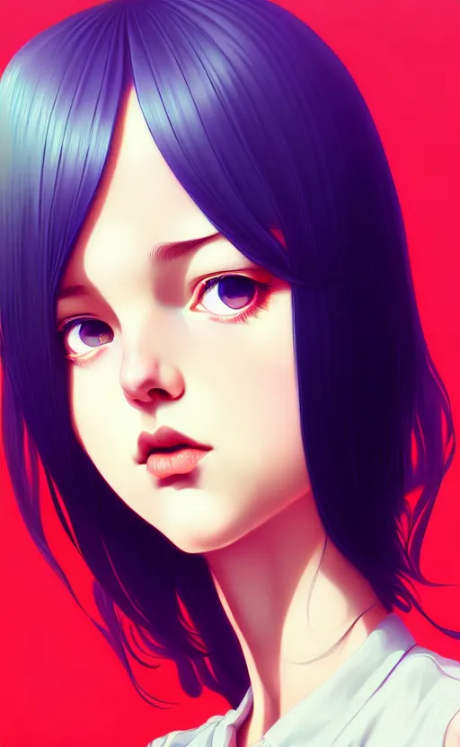 Image similar to a beautiful young british alternative music singer. optical illusion art by ilya kuvshinov lois van baarle ross tran range murata artgerm katsuhiro otomo norman rockwell. highly detailed intricately sharp focus mystically trending deviantart, pinterest, vogue italia, unreal engine 5, 4 k uhd image