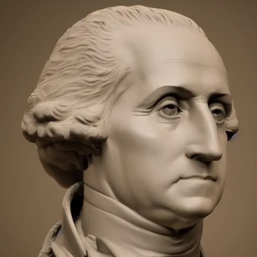 Prompt: hyper realistic dslr shot of george washington incredible detail features in 2 0 2 2