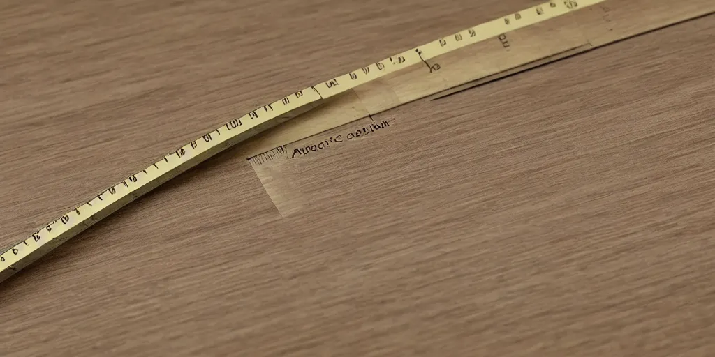 Prompt: architect's scale ruler measuring the words arcsoc 2022-23