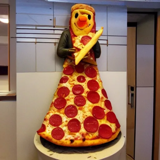 Image similar to pizza statue