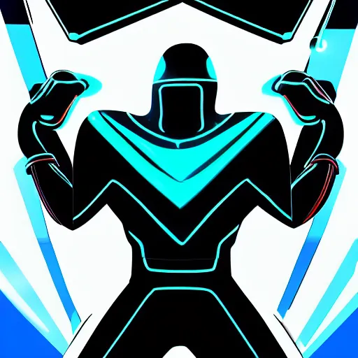 Prompt: Tron drawn in the style of Genndy Tartakovsky, 4k